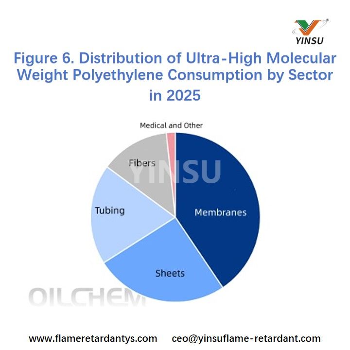 Figure 6. Distribution of Ultra-High Molecular Weight Polyethylene Consumption by Sector in 2025 Figure 6. Répartition de la consommation de polyéthylène à poids moléculaire ultra élevé par secteur en 2025