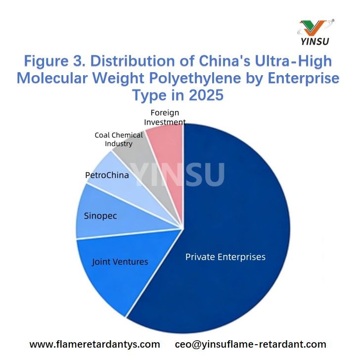 Figure 3. Distribution of Chinas Ultra-High Molecular Weight Polyethylene by Enterprise Type in 2025 Figure 3. Répartition du polyéthylène à poids moléculaire ultra élevé en Chine par type d'entreprise en 2025