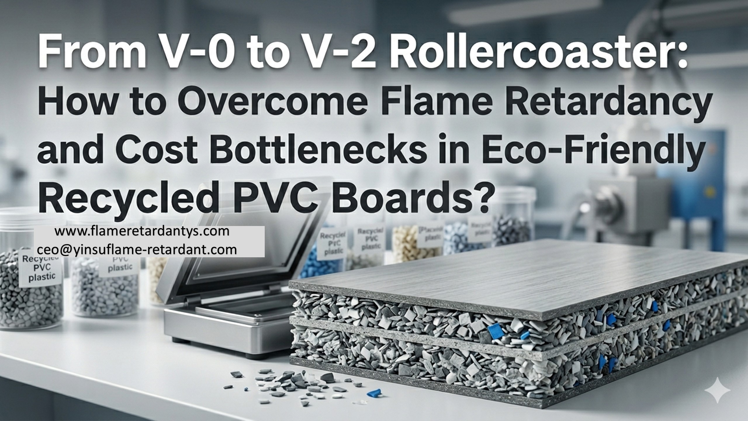 主题4 LY From V-0 to V-2 Rollercoaster How to Overcome Flame Retardancy and Cost Bottlenecks in Eco-Friendly Recycled PVC Boards 主题4 LY De V-0 à V-2 Rollercoaster Comment surmonter l'ignifugation et les goulots d'étranglement des coûts dans les panneaux en PVC recyclé respectueux de l'environnement
