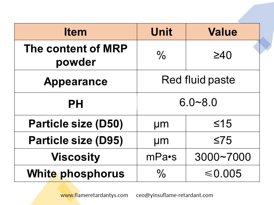 Bouillie de pâte ignifuge au phosphore rouge1