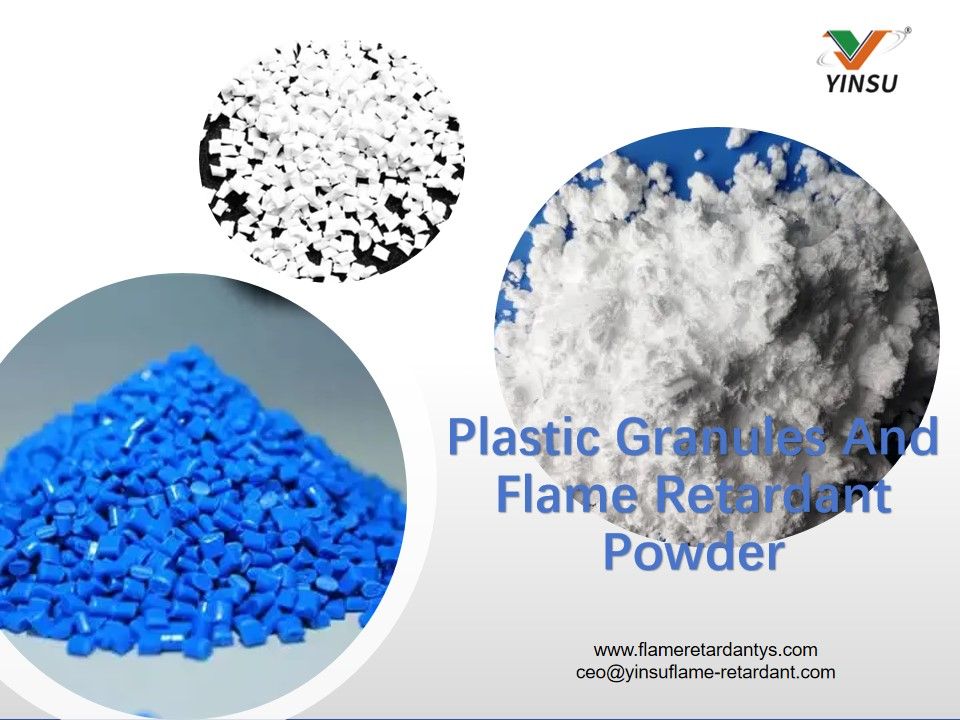 Granules de plastique et poudre ignifuge