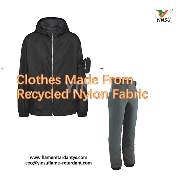 V&ecirc;tements fabriqu&eacute;s &agrave; partir de tissu en nylon recycl&eacute;