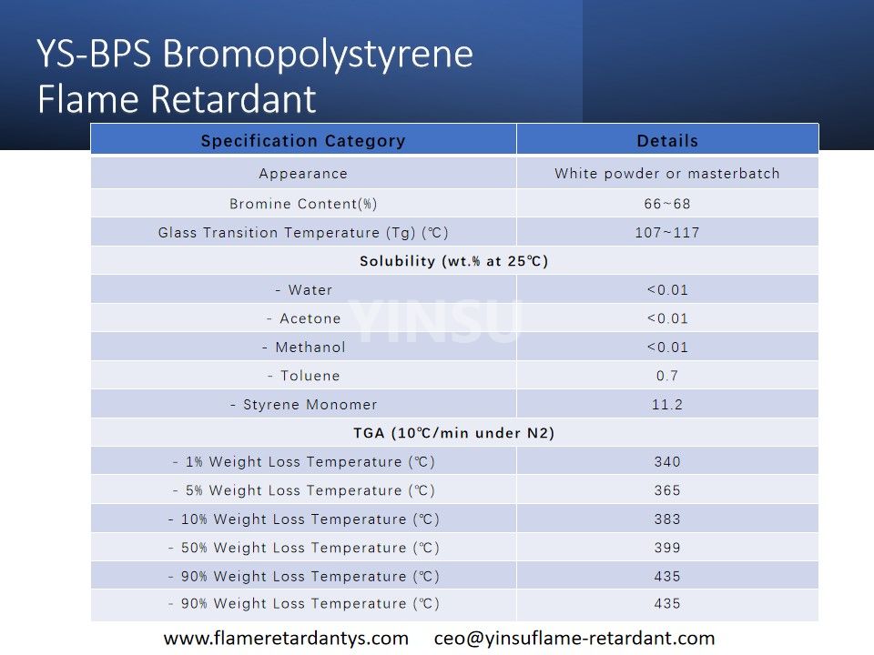 Ignifuge bromopolystyrène YS-BPS