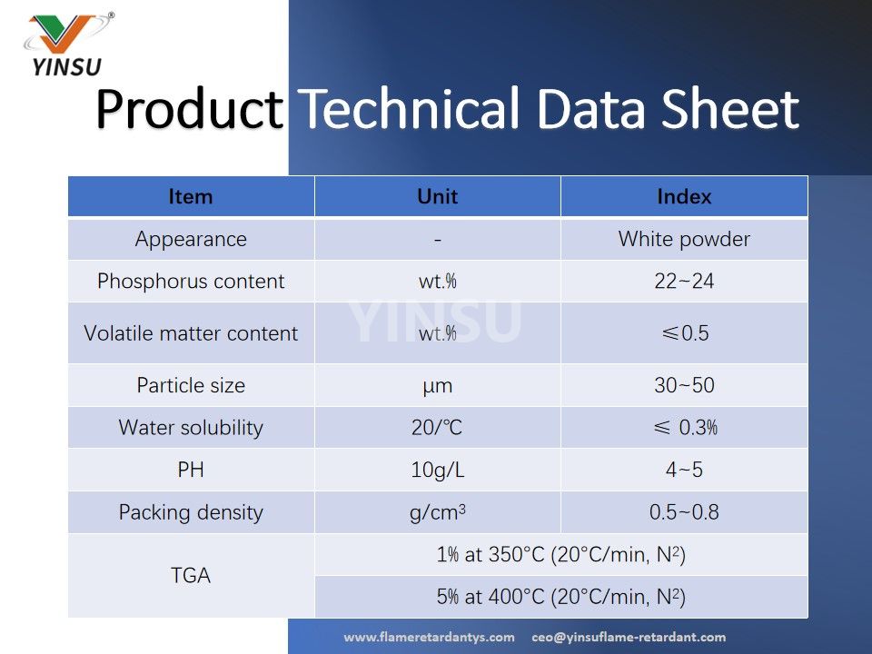 Fiche technique du produit