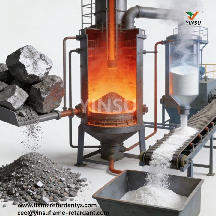 Partage du processus de production de retardateurs de flamme : processus de production de trioxyde d'antimoine