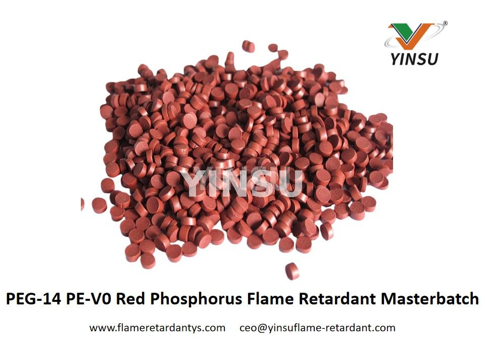 Mélange maître ignifuge au phosphore rouge PEG-14 PE-V0