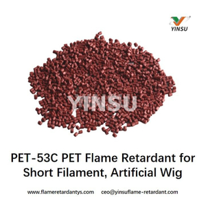 PET Flamme ignifuge pour un filament court, perruque artificielle - PET - 53C