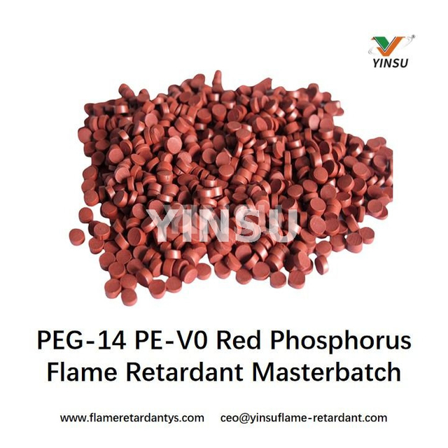 Mélange maître ignifuge au phosphore rouge PEG-14 PE-V0