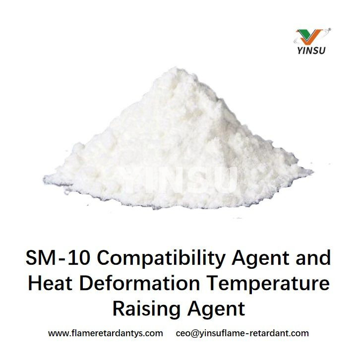 Agent de compatibilité et agent d'élevage de température de déformation de chaleur pour matériaux en alliage en plastique SM-10