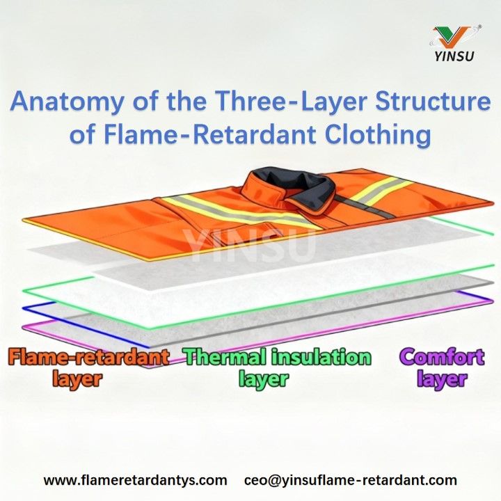 Anatomie de la structure &agrave; trois couches des v&ecirc;tements ignifuges