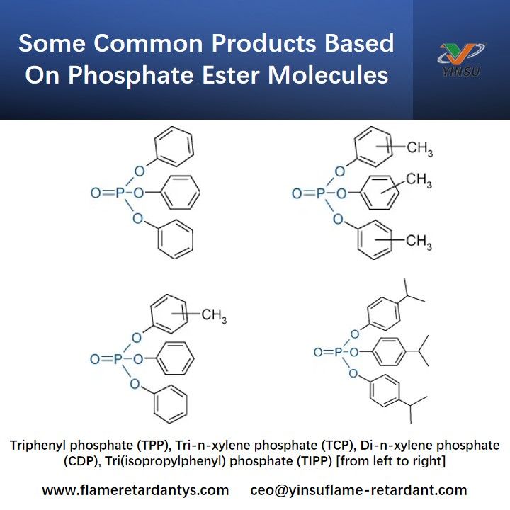 Quelques produits courants &agrave; base de mol&eacute;cules d’ester de phosphate