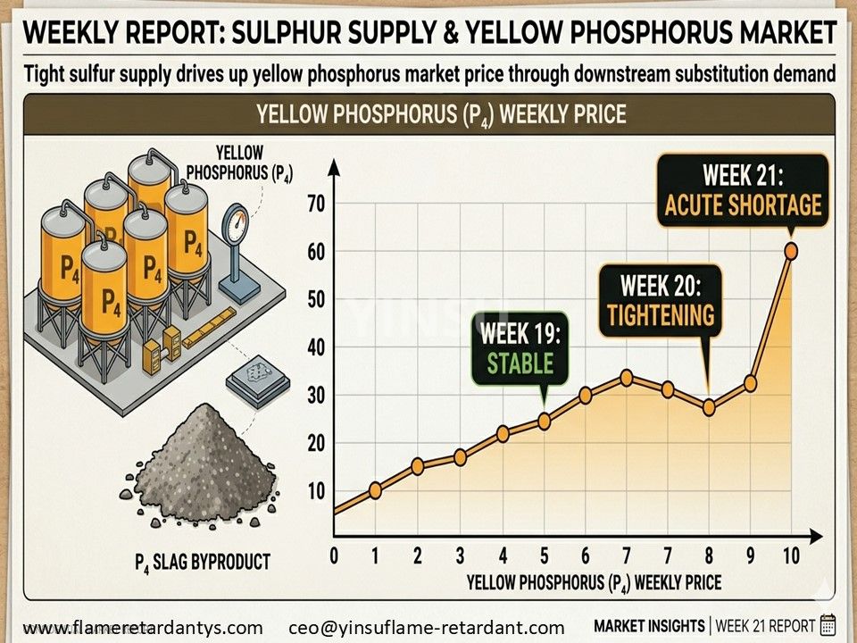 L’offre restreinte de soufre fait grimper le prix du marché du phosphore jaune grâce à la demande de substitution en aval